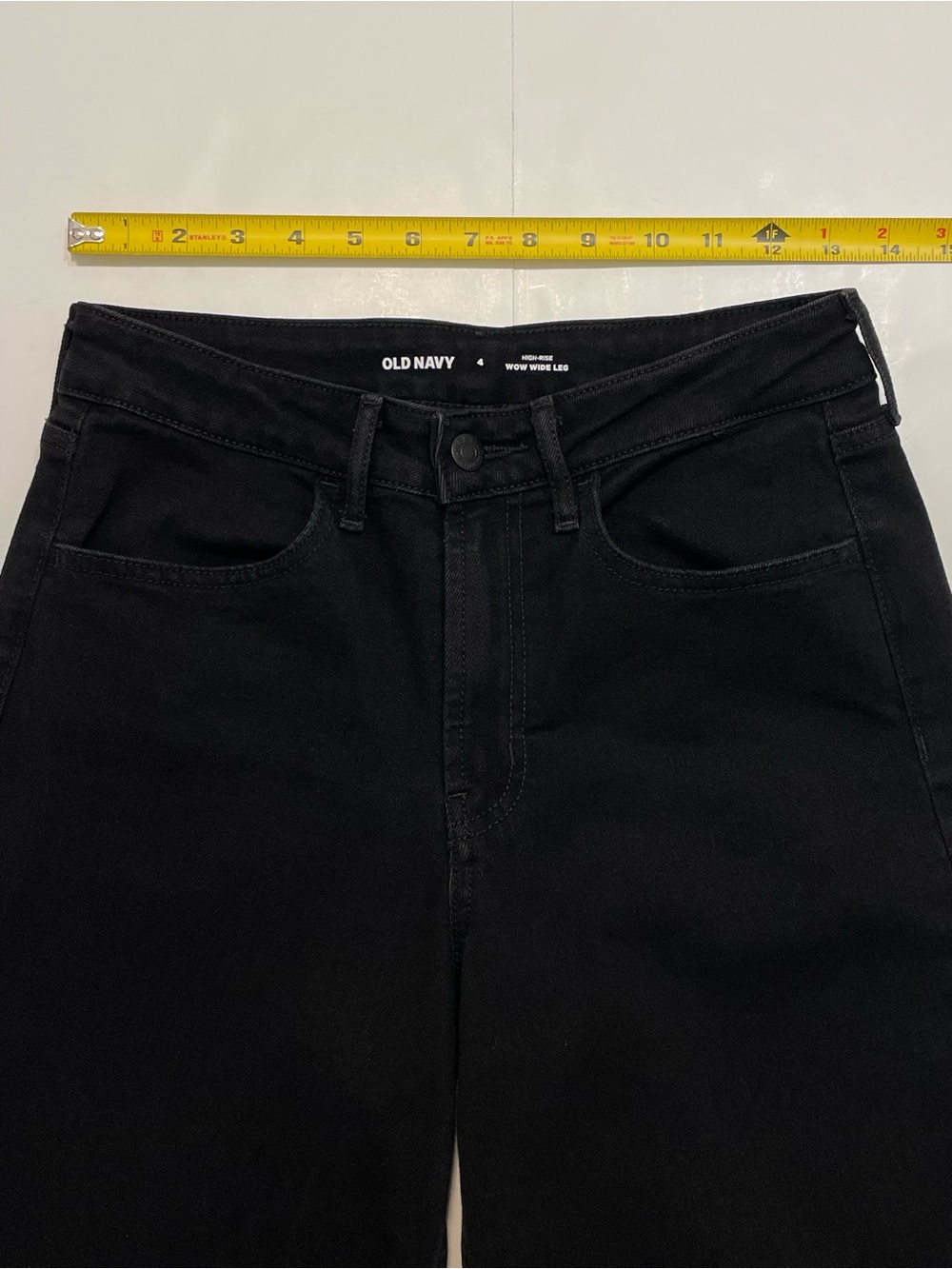 Old Navy Women's WOW Wide Leg Black High Rise Denim Jeans Size 4 - Picture 6 of 10